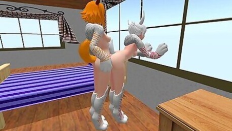 Bunny Girl Against The Wall Sex