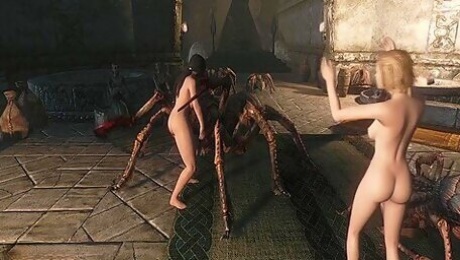 (skyrim) Animal Mansion - 11: Spider Orgy