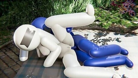 White And Blue Futanari Cocks Fuck Each Other In Anime Porn Among Us