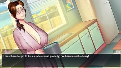 Bete In House In When Fater Was Not Present In Summertime Saga With Car Toon