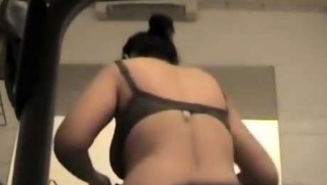 Spying on Asian stepmom as she dresses up