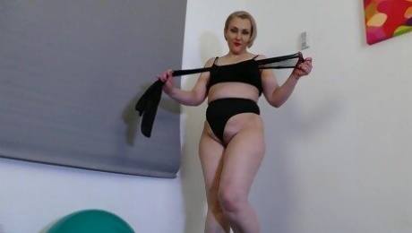 Lorushka wearing lingerie moans while fingering her hairy pussy