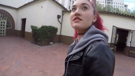Dirty redhead amateur Kat Monroe gets fucked by a stranger