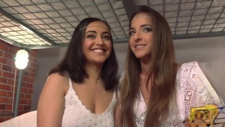 Middle Eastern duo enjoying hard, big infidel cock in a threesome