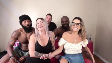 Casting Desperate Amateurs Foursome is more some fun in this BBW big tit fat ass tattooed booty banging hot milf sucking and get