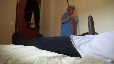 MBAPPE SEX TAPE!!! Algerian maid is SHOCKED when he pulls out his big black cock