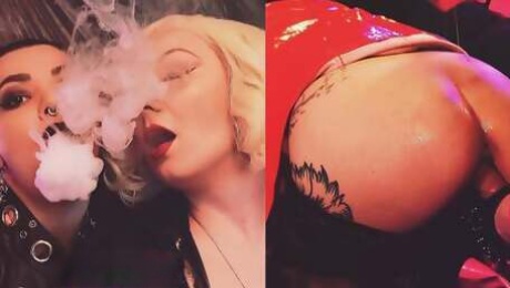 Smoking Hot Latex MILFs Deep Strap-on Fuck! Arya Grander