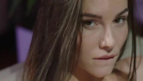 Sweetheart Adel Morel stimulates her hungry pussy with pleasure