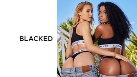Gorgeous interracial 3some with babes Mia Nix and Kelly Collins