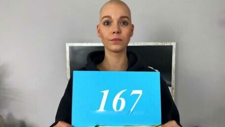 Shaved head girl in casting fuck dream  NEW