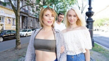 Blowjob action with libidinous Arteya Dee and Emma Klein from